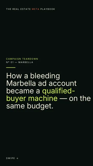 How a bleeding Marbella ad account became a qualified-buyer machine