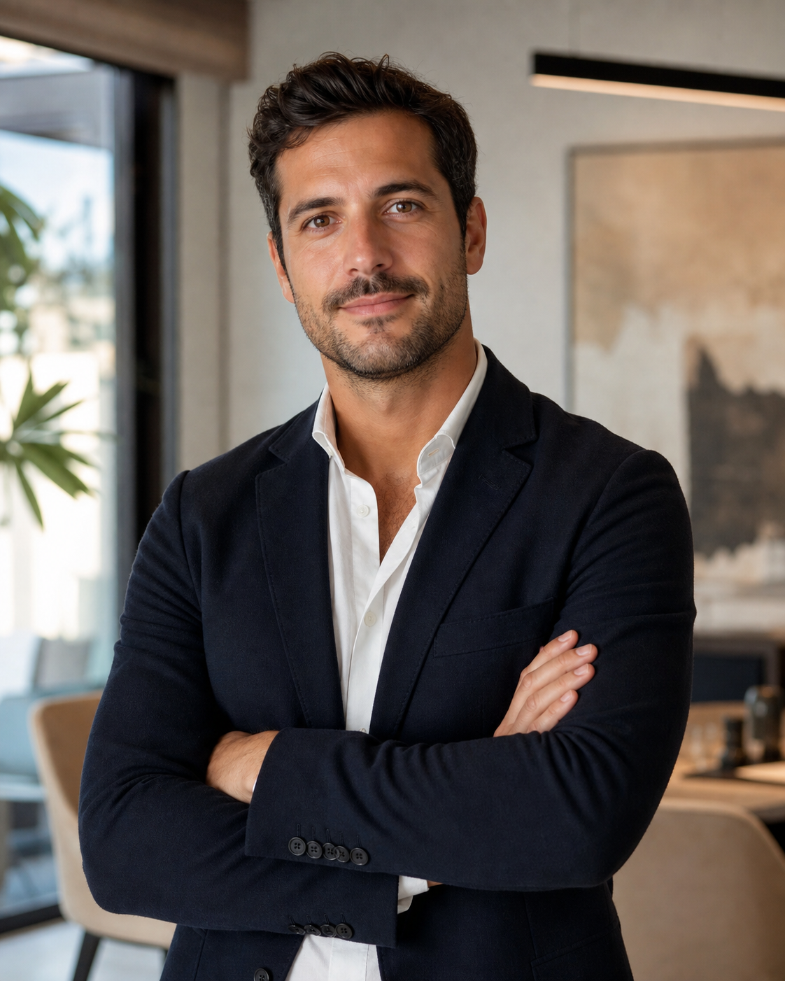 Fictional portrait of Daniel, a real estate broker in Spain