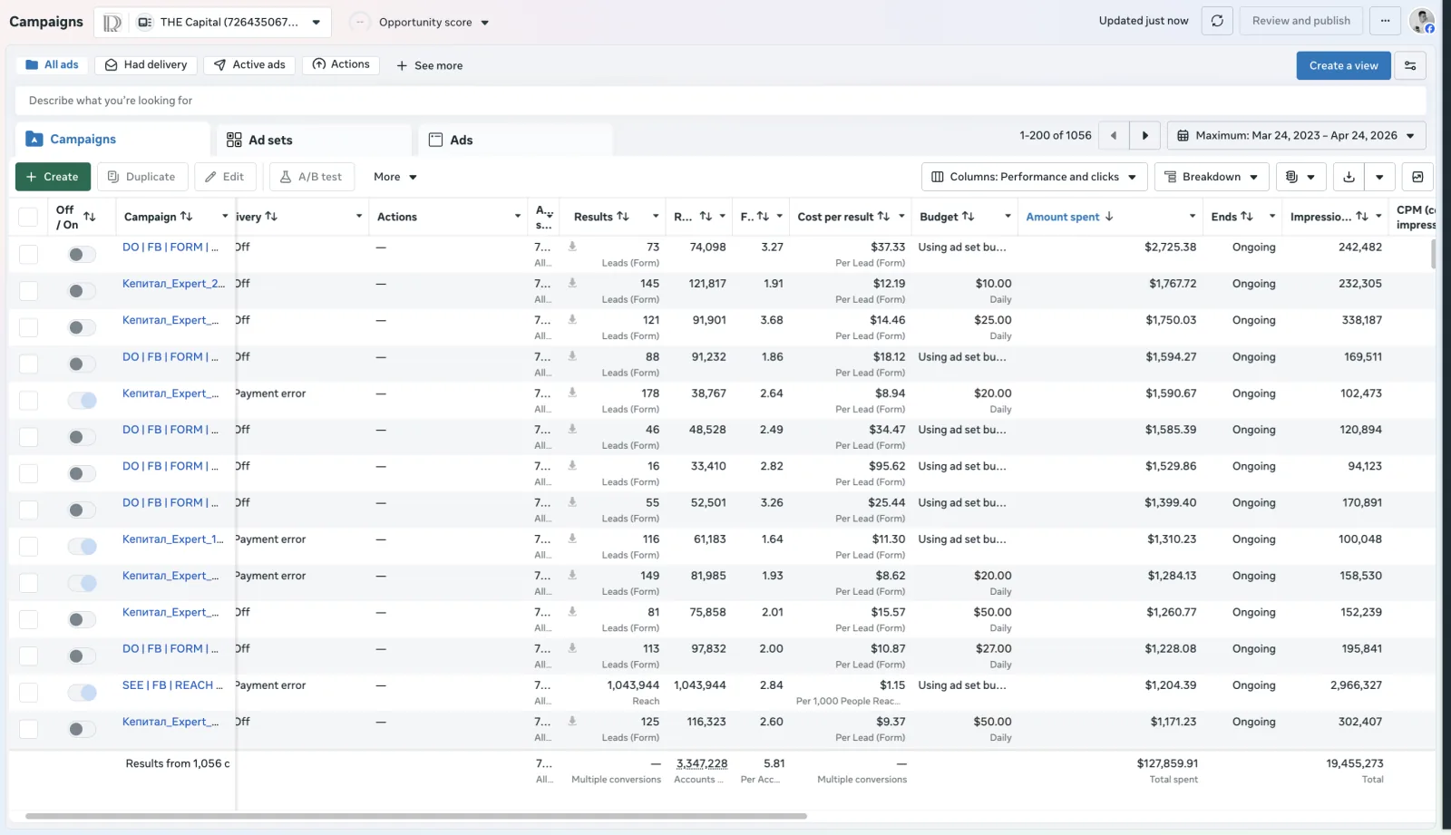 Meta Ads Manager campaign performance proof 1 of 12